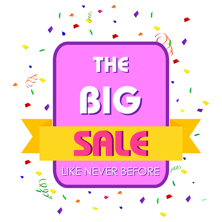 vector illustration of big sale shopping promotion posterのイラスト素材