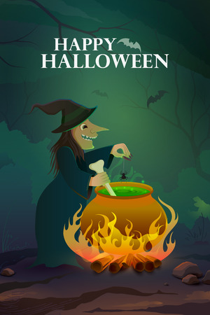 illustration of Happy Halloween holiday backgroundのイラスト素材