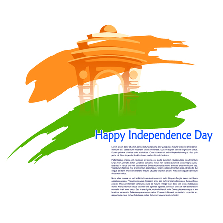 Indian tricolor background for 15th August Happy Independence Day of Indiaのイラスト素材