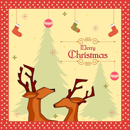 Merry Christmas holiday festival greeting backgroundのイラスト素材