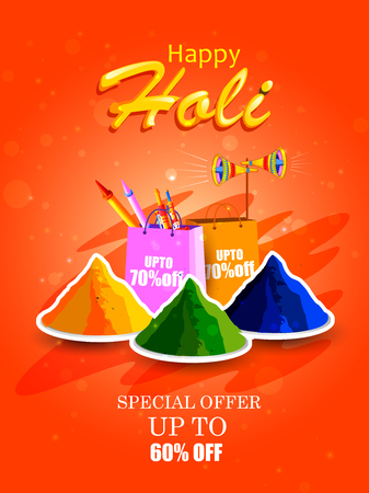 India Festival of Color Happy Holi backgroundのイラスト素材