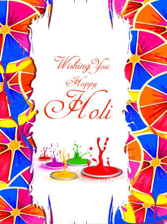 vector illustration of India Festival of Color Happy Holi backgroundのイラスト素材