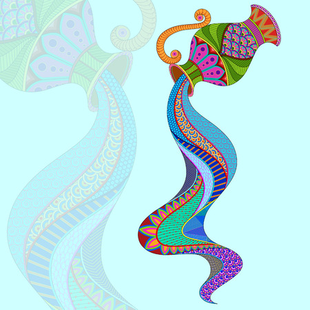 vector illustration of Aquarius Astrological Zodiac Signのイラスト素材