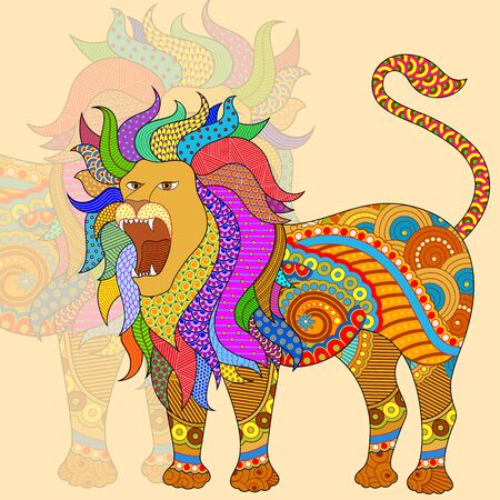 Vector illustration of Leo Astrological Zodiac Signのイラスト素材