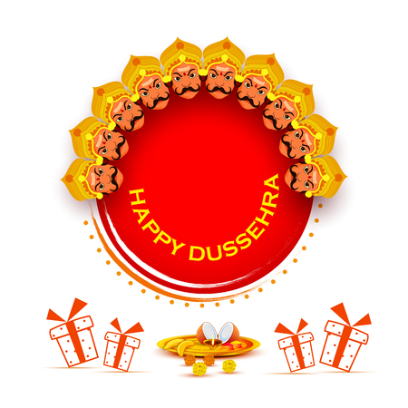 Ravana in Happy Dussehra festival of Indiaの写真素材