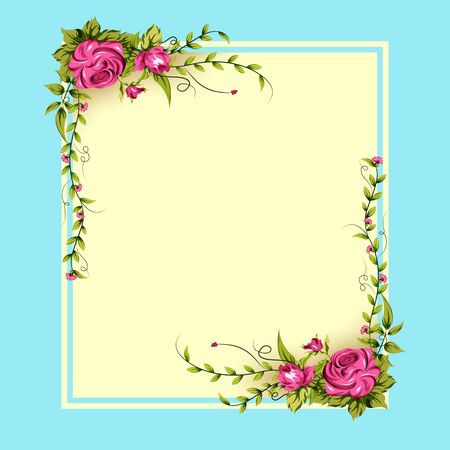 Spring fresh flower in floral banner poster backgroundのイラスト素材