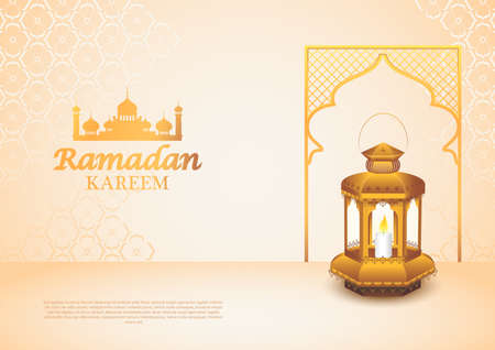 Ramadan Kareem Greetings background for Islamic religious festival of Eidのイラスト素材