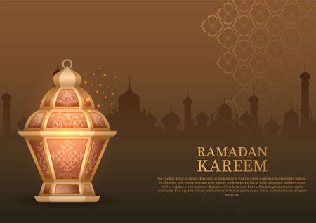 Ramadan Kareem Greetings background for Islamic religious festival of Eidのイラスト素材