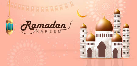 Ramadan Kareem Greetings for Ramadan Happy Eid backgroundのイラスト素材