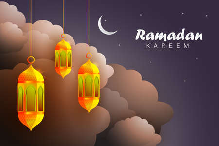 Ramadan Kareem Greetings for Ramadan Happy Eid backgroundのイラスト素材