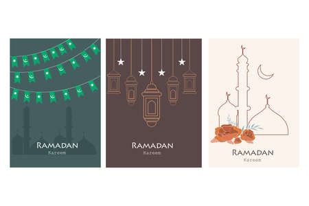 Ramadan Kareem Greetings for Ramadan Happy Eid backgroundのイラスト素材