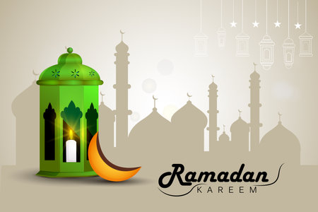 Ramadan Kareem Greetings for Ramadan Happy Eid backgroundのイラスト素材