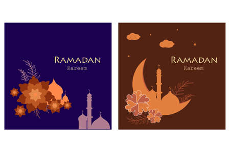 Ramadan Kareem Greetings for Ramadan Happy Eid backgroundのイラスト素材