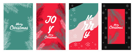 Merry Christmas and New Year Seasons Greetings templateのイラスト素材