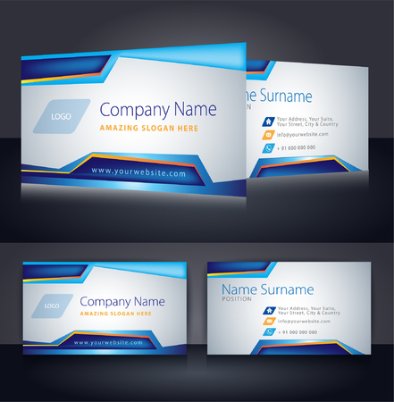 Vector - Business Card template Corporate layout color background vector illustrationのイラスト素材