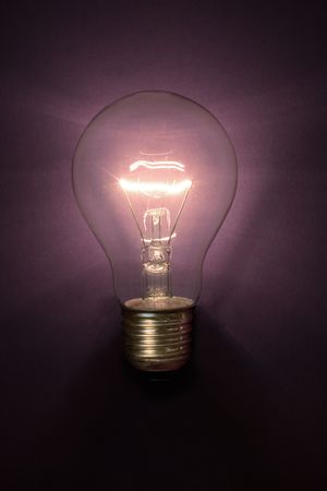 A Light bulb glowing without power