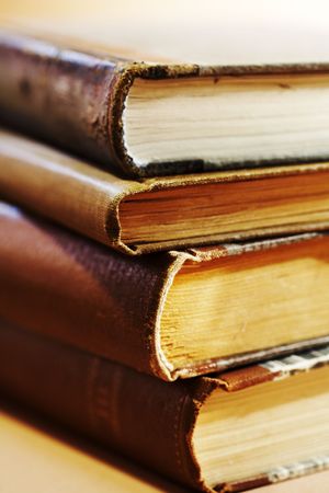 Stack of old books.の写真素材