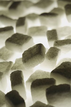 Sugarcubes in backlight