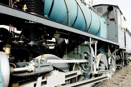 Old steam locomotive.