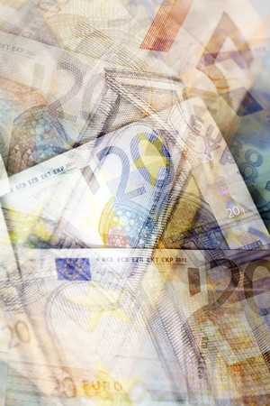 Euro money themed background textureの写真素材