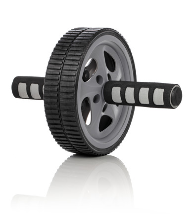 Ab roller wheel used for exercising abdominal muscles.の写真素材