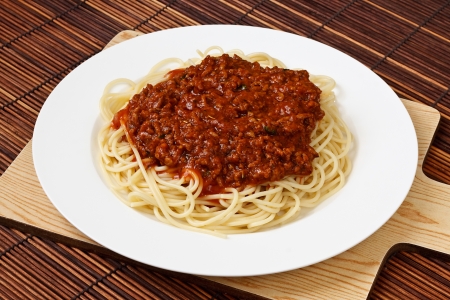 Spaghetti Bolognese Classic Italian food and a popular dinner dish around the worldの写真素材