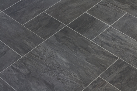 Slate texture vinyl flooring a popular choice for modern kitchens and bathroomsの写真素材