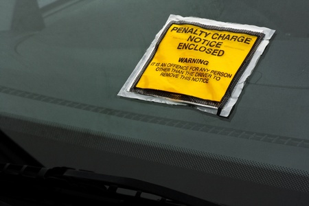 Parking ticket stuck on car windscreen a penalty or fine
