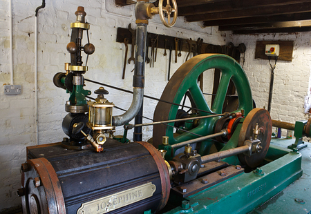 Josephine a steam engine restored by Fred Dibnah used to power the workings of local Wetheriggs pottery near Penrith  Which has now closed の写真素材