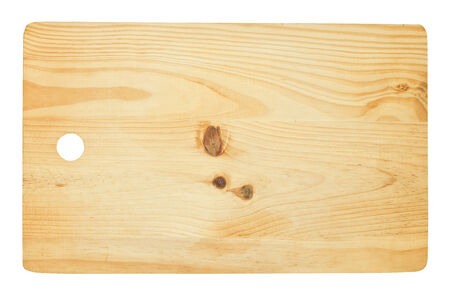 Woodern Cutting Board isolated against a white background, recently becoming popular again due to their Natural antiseptic and self healing properties.の写真素材