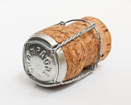Cork from a bottle of champagne often used as part of a winning celebration especially in grand prix eventsの写真素材