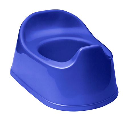Toilet training potty used by small childrenの写真素材