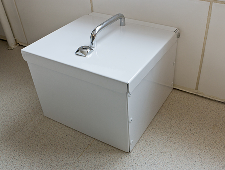 Lockable drugs cabinet in a domestic householdの写真素材
