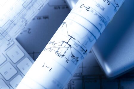 Architecture theme â rolls with projectsの写真素材