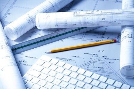 Architecture theme â rolls with projectsの写真素材