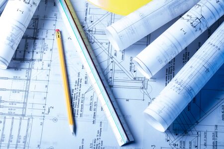 Architecture theme - rolls with projectsの写真素材