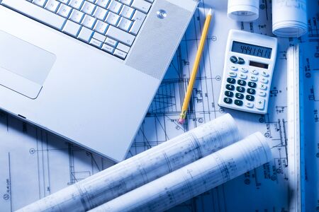 Architecture theme - rolls with projectsの写真素材