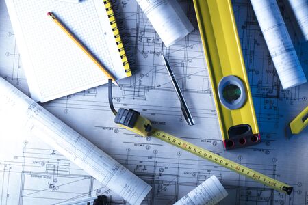 Architecture theme  rolls with projectsの写真素材