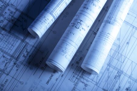 Architecture theme  rolls with projectsの写真素材