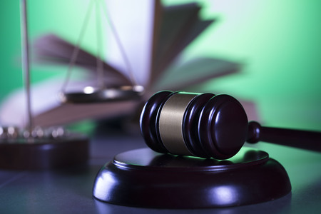Justice concept. Gavel of the judge. Lady justice. Scale.