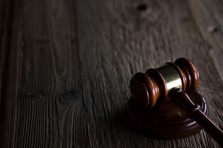 Law and justice concept - gavel  of the judge.の写真素材