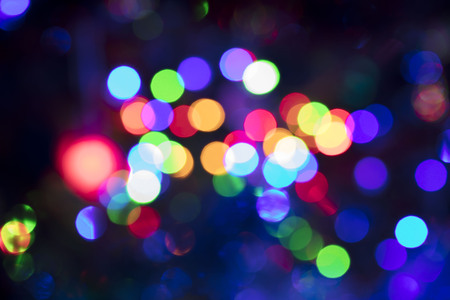 Abstract multicolor bokeh lights. Casino or disco theme background.