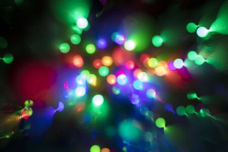 Abstract multicolor bokeh lights. Casino or disco theme background.