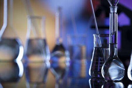 Science concept background. Laboratory glassware composition.の写真素材