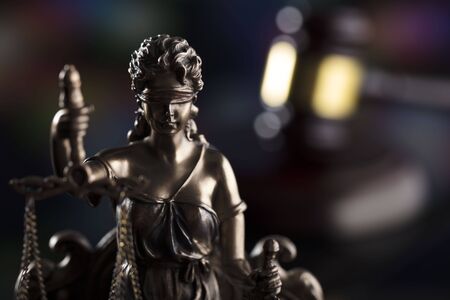 Law theme. Blind justice symbol - Themis.の写真素材