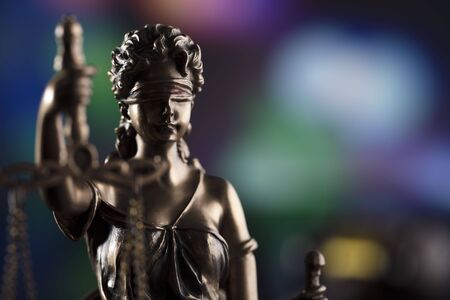 Law theme. Blind justice symbol - Themis.の写真素材