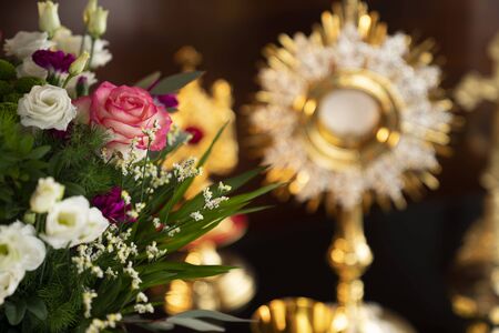 Catholic symbols composition. Religion concept.