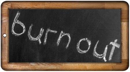 Burnout on an old slateの写真素材