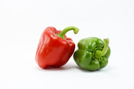 Sweet bell pepper isolated on white backgroundの写真素材