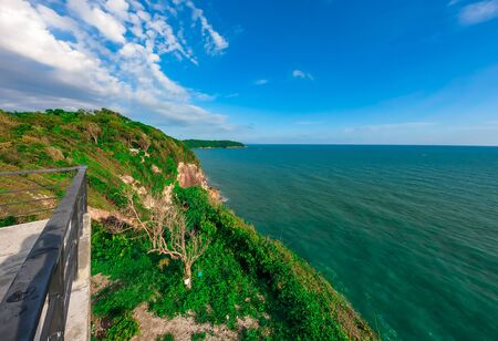 wonderful landscape Idyllic Scene Beach and rock on sky backgroundの写真素材